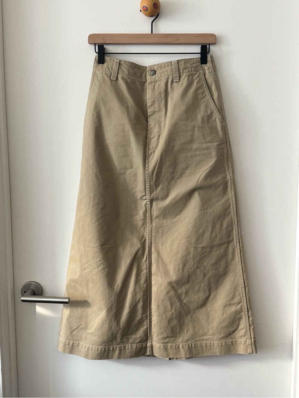 Everyday A-Line Midi Skirt in Khaki